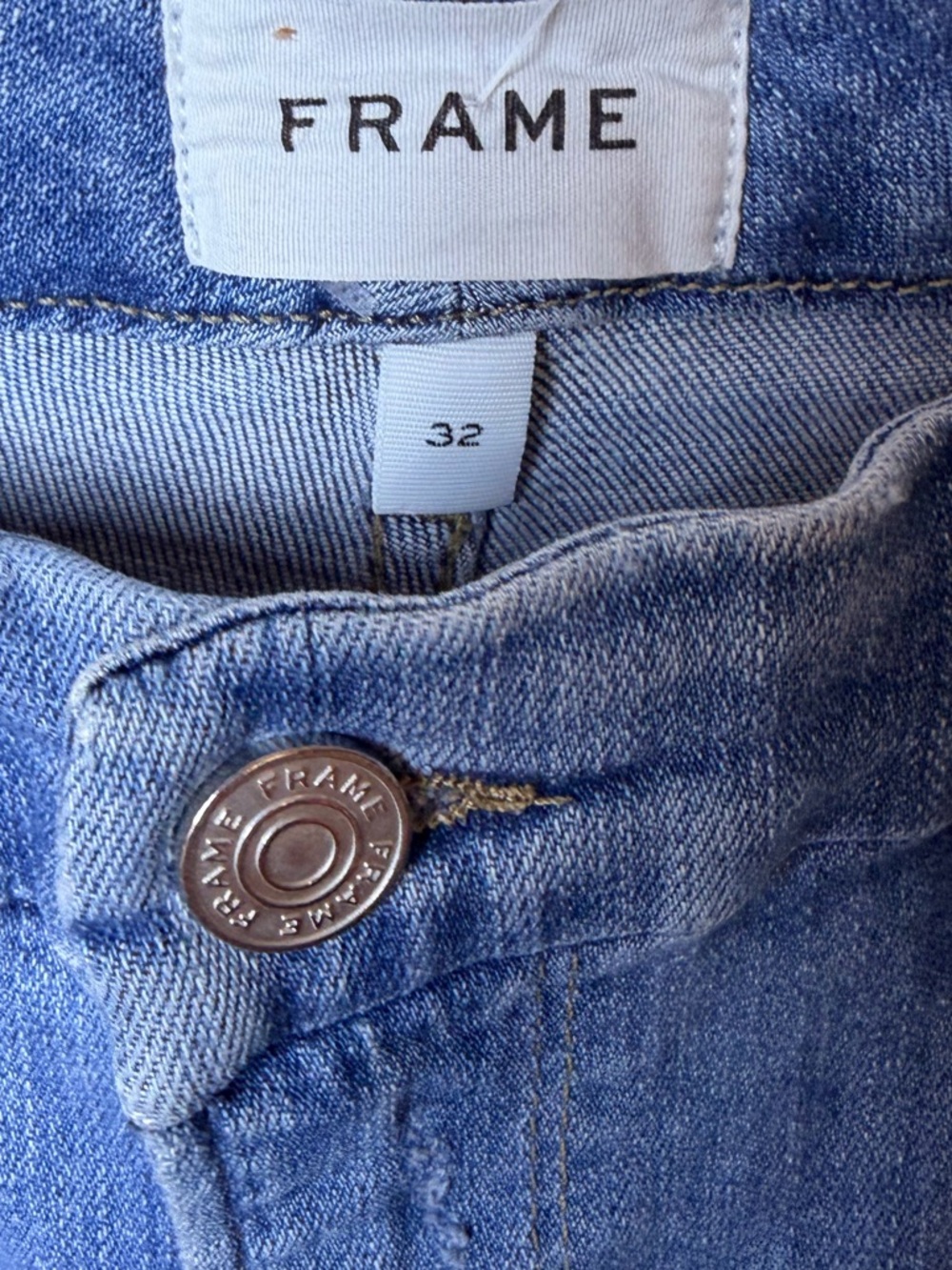 FRAME Le Crop Mini Boot Jeans – Light Wash Blue Denim Size 32 - Picture 6 of 11